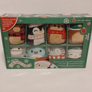 SQUISHMALLOWS Holiday Winter Collection Ornament Set of 8